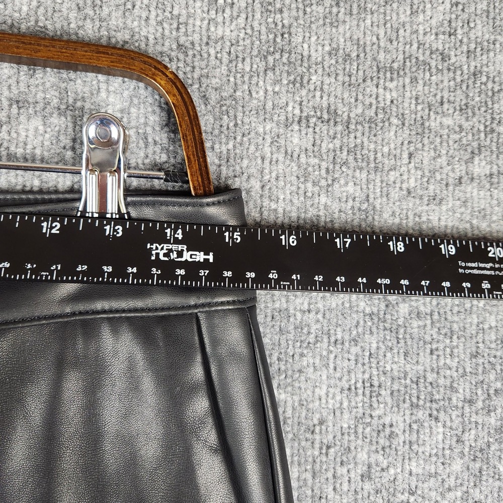 Banana Republic Pants Womens Black Faux Leather Straight Leg Size 6 High Rise - Picture 6 of 9